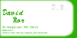 david mor business card